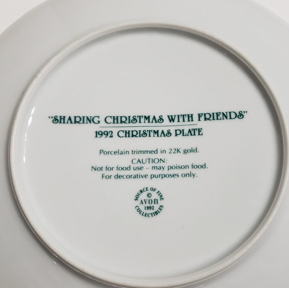 1992 avon collector plate - Picture 3 of 3